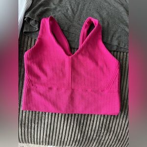 Pink Cropped Workout Top